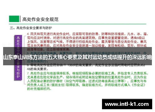 山东泰山训练方法的五大核心要素及其对运动员成绩提升的深远影响