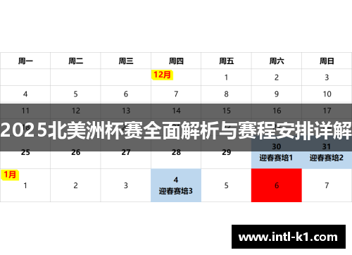 2025北美洲杯赛全面解析与赛程安排详解