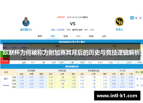 欧联杯为何被称为附加赛其背后的历史与竞技逻辑解析